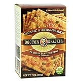 Doctor Kracker Organic and Artisan-Baked Flatbread, Pumpkin Seed Cheddar, 7-Ounce Boxes (Pack of 6)