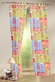 Produkt-Bild: Kinzler N-14025/379 Baumwoll Kindervorhang B&auml;r 2x 135 x 180 cm mit Schlaufen, bunt