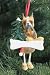 Boxer Dog Dangling/Wobbly Leg Christmas Ornament
