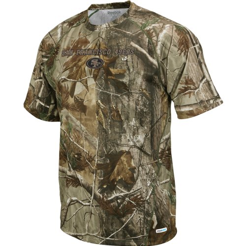 Reebok San Francisco 49ers Realtree Camo Short Sleeve Speedwick Small