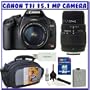 Canon Rebel T1i 15.1 MP Digital SLR w/ Canon 18-55mm IS Lens & Sigma 70-300mm f/4-5.6 DG Lens + 8GB + Advanced Shooter Package K# 3