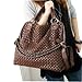 Oryer Fashion Women PU Leather Hobo Chain Weaving Woven bag Handbag Double Use Shoudler Bag(Deep Brown)