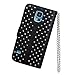 GoodPro PU leather and Crystal Studded Rose Wallet Flip Case Card Holder with Screen Protector and Stylus for Samsung Galaxy S5 - Black