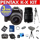 Pentax K-X 12.4 MP Digital SLR Camera with 18-55mm Lens + Sigma 70-300MM Ma ....
