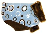 Fido Fleece Coats - 10 in. - Blue/Brown Ring-a-Ding Pattern