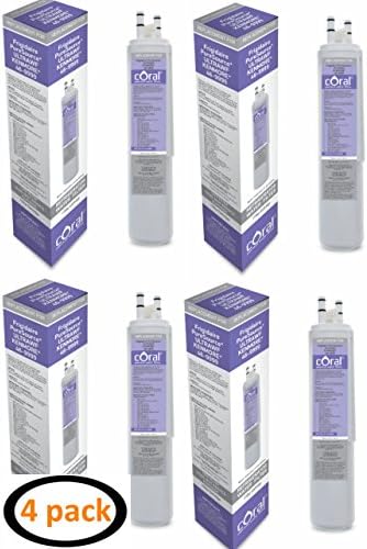 4 PACK FRIGIDAIRE ULTRAWF PURESOURCE WF3CB / KENMORE 46-9999 Refrigerator Water Filter Compatible Coral Water Filter