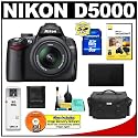 Nikon D5000 Digital SLR Camera w/ 18-55mm VR Lens + 8GB Memory Card + Spare EN-EL9 Battery + Case + Cameta Bonus Accessory Kit