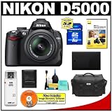 Nikon D5000 Digital SLR Camera w/ 18-55mm VR Lens + 8GB Memory Card + Spare EN-EL9 Battery + Case + Cameta Bonus Accessory Kit