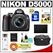 Nikon D5000 Digital SLR Camera w/ 18-55mm VR Lens + 8GB Memory Card + Spare EN-EL9 Battery + Case + Cameta Bonus Accessory Kit