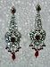 Exquisite Designer Rasberry Red Beads with cubic Zircon Earrings