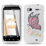 Rhinestones Protector Case for HTC Sensation 4G, Monarch Butterfly Full Dia ....