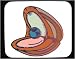 Mouse Pad with globe, pearl, 