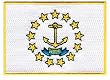 Rhode Island State Flag Embroidered Patch Iron-On RI Emblem
