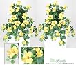 TWO 29" Artificial Hibiscus Hanging Flower Bushes, with No Pot,