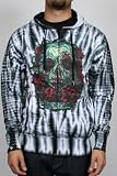Iron Fist - Santeria Mens Zip Hoodie in White/Black Tie Dye