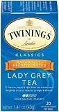 Twinings Lady Grey Decaf Tea, Tea Bags, 20-Count Boxes (Pack of 6) by Twinings Best Price