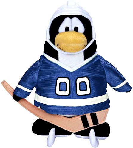 Disneys Club Penguin Series 11 Blue Hockey Player with Online Unlock Code 6 inch Plush