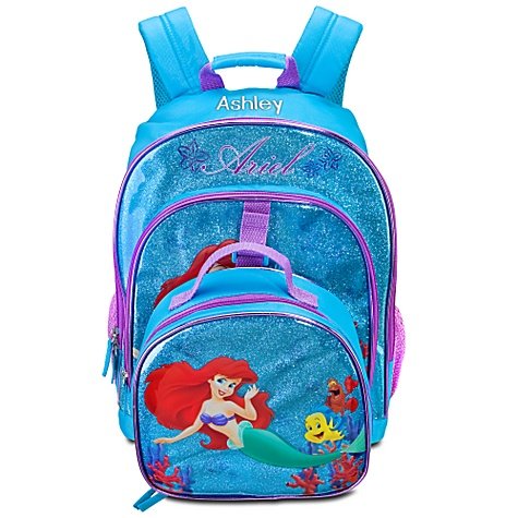 ariel backpack and lunchbox