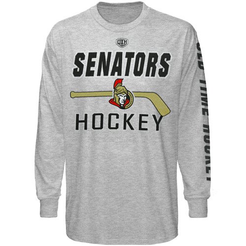 Old Time Hockey Ottawa Senators Gray Gipper Long sleeve T-shirt (X-Large)