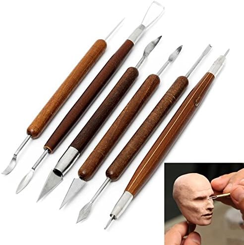 Tmarton 6PCS Detail Pottery Carving Tool Set For Clay, Ceramics, Scuplting, Doll Making