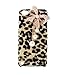 niceEshop Bling Rhinestone 3D Pink Bow Bowknot Pearls Pendant Leopard Case Cover for iPod Touch 5 5th