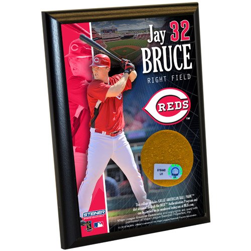 MLB Cincinnati Reds Jay Bruce Reds 4-by-6-Inch Dirt Plaque
