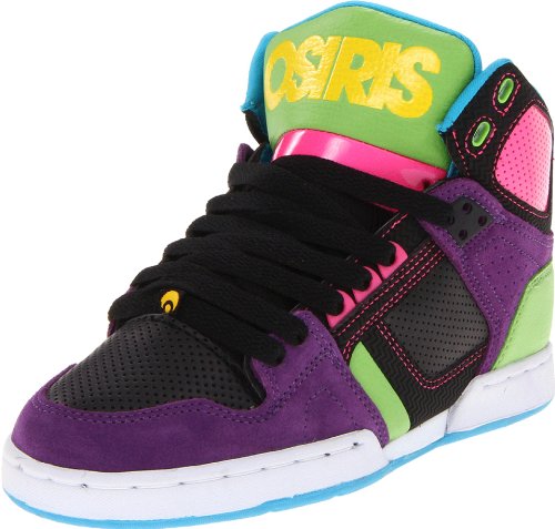 Osiris Women's NYC 83 SLM Skate Shoe,Multi/Black/Lime,10 M US