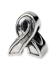 Sterling Silver Reflections Awareness Ribbon Bead (4mm Diameter Hole)