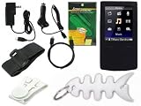 Search : TPA- Premium Sony Walkman Accessories Combo Bundle Pack: Black Durable Flexible Soft Silicone Skin Case, Car Charger, Wall / Travel / AC Adapter Charger, 2in1 Sync USB Cable, Adjustable Armband, Belt Clip, Fishbone Style Keychain and a Screen Protector / Guard with a Lint Cleaning Cloth for the Sony Walkman NWZ E344 E345 Series MP3 Players