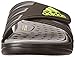 adidas Unisex Adissage Cloudfoam Slides Sandal, Black/Solar Slime/Iron Metallic, 9 US Men