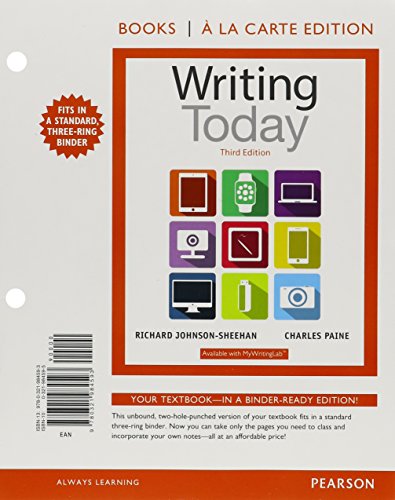 Writing Today, Books a la Carte Edition (3rd Edition)