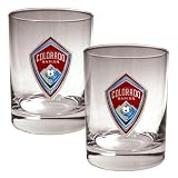 Colorado Rapids 2-Piece Rocks Glass Set  (Primary Team Logo)