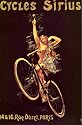 Sirius Cycles Paris Vintage Bicycle Giclee Reproduction Poster 24"x36"