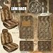 11pc Safari Leopard Car Mats Seat Steering Wheel Cover Set with Bonus Air Vent Pocket Pouch Image