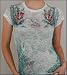 Sinful Clothing - Women's Sparrow Tat Brunout Baby Tee in White