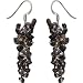 Sterling Silver Smokey Quartz Dangle Earrings 1.75 Inches
