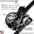 Chrome Skulls on Black WraptorSkinz Skin fits XBOX 360 & PS3 Guitar Hero III Les Paul Controller (GUITAR NOT INCLUDED)