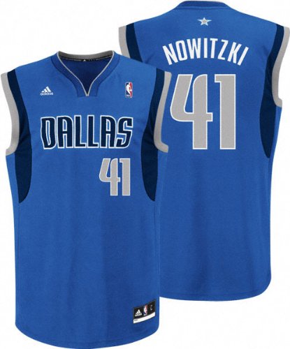 Dirk Nowitzki Navy Adidas Revolution 30 NBA Replica Dallas Mavericks Youth Jersey