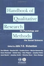 Handbook of Qualitative Research Methods for Psychology and the Social Sciences