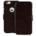 Lockwood iPhone 6s Plus/6 Plus | Folio Wallet Card Case | Faux Leather | Vintage Dark Brown | (5.5 Inch) | Ultra Slim & Light