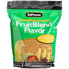 ZuPreem AvianMaintenance FruitBlend Flavor Premium Bird Diet for Canaries and Finches by ZuPreem