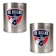 Fc Dallas Mls 2Pc Stainless Steel Can Holder Set - Primary Team Logo