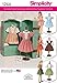 Simplicity Creative Patterns 1244 Vintage 18-Inch Doll Clothes, Size: Os One Size