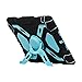 Ipad case, Afranker Ipad 2 case, Ipad 3 case, Ipad 4 Case Plastic Kid Proof Extreme Duty Dual Protective Back Cover with Kickstand Black/blue