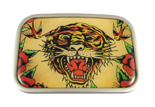 Roaring Tiger Tattoo Flash Belt Buckle Matte Finish Roaring Tiger Tattoo Flash Belt Buckle Matte Finish