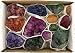 Box Set of Genuine Amethyst Crystal Druzes and Crystral Quartz Points. Both Dyed Multiple Colors. Comes as a Box Set.