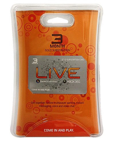 LIVE 3 Months Gold Subscription for XBOX 360