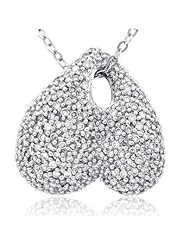 18k WHITE GOLD WOMENS PENDANT LP-1440 DIAMOND 1.15CT TW