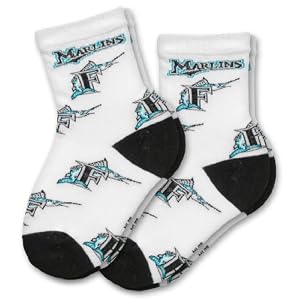Florida Marlins Kid's Infant Socks (2 Pack) by 