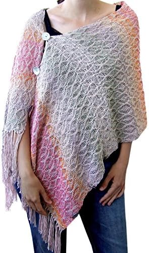 Scarf " 5 in 1 " handwoven scarf poncho woman scarf fashion scarf scarf wrap hand woven scarves blazer cape gift for her multicolor scarf